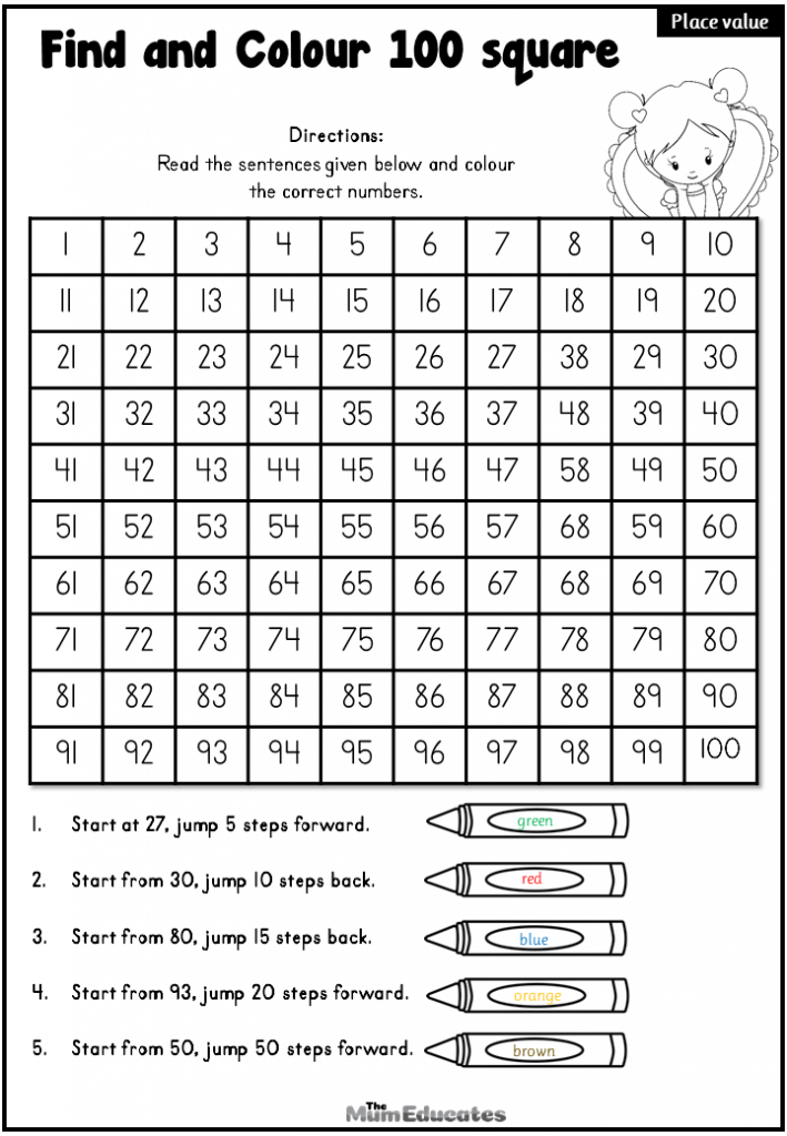 Printable 100 Question Math Worksheets - Free Printable
