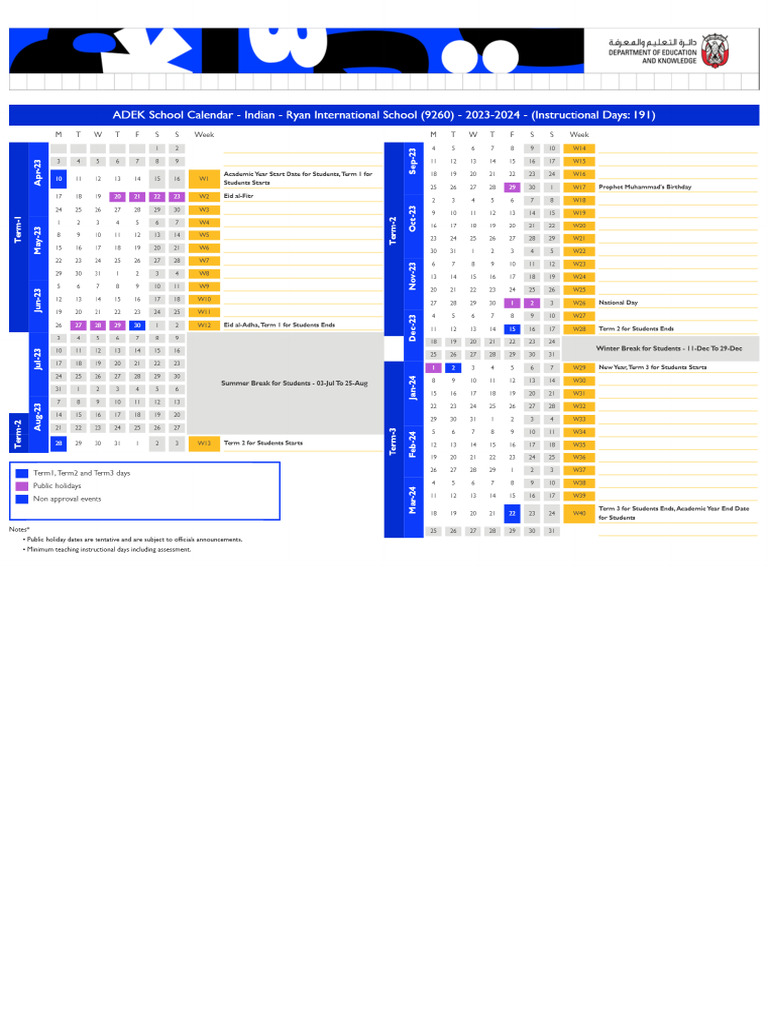 Printable Academic Year Calendar - Free Printable