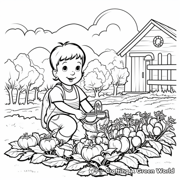 Printable Coloring Pages Of Vegetable Garden Free Printable