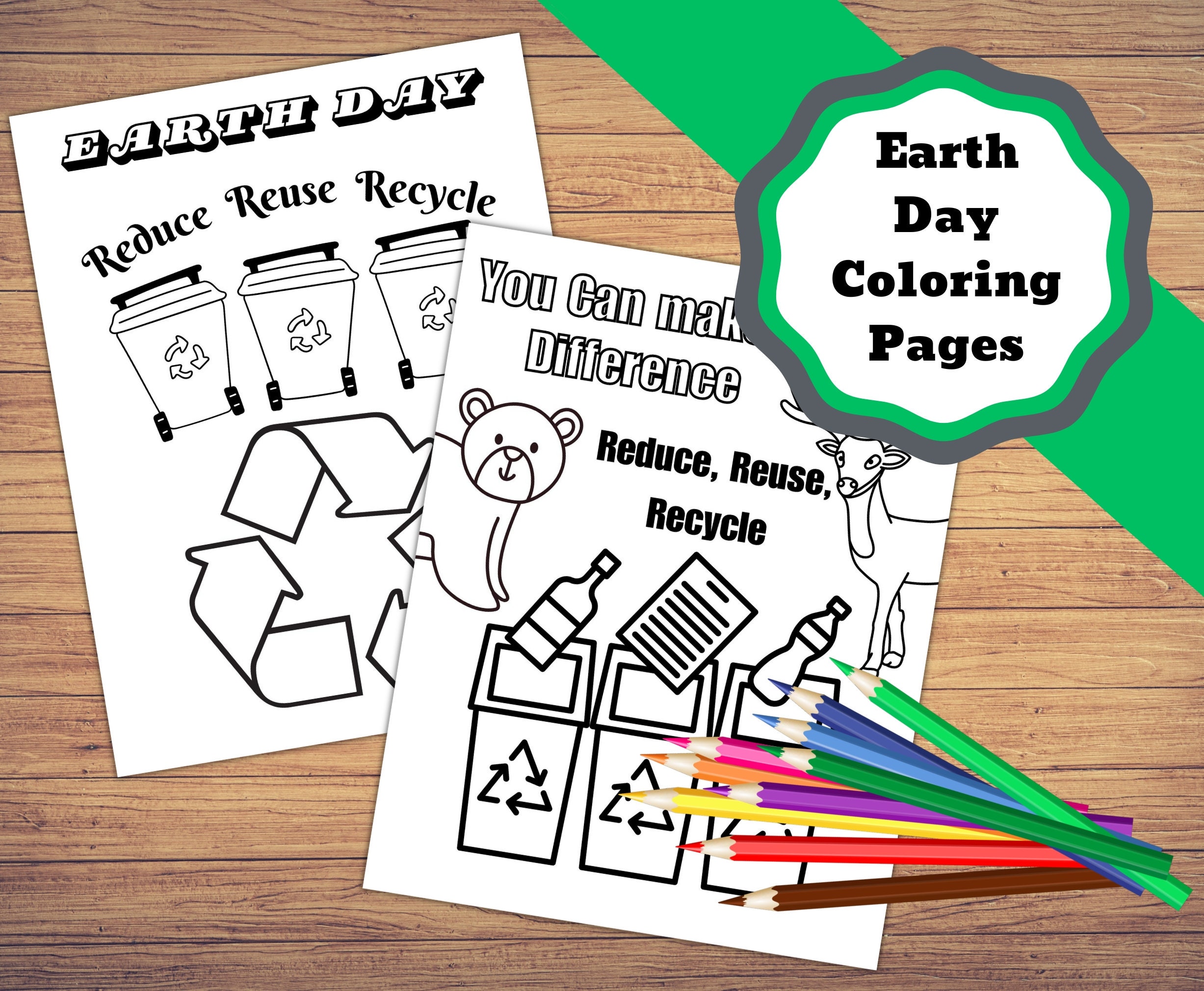 Printable Recycling Earth Day Coloring Pages Free Printable Printable Recycling Earth Day Coloring Pages Free Printable